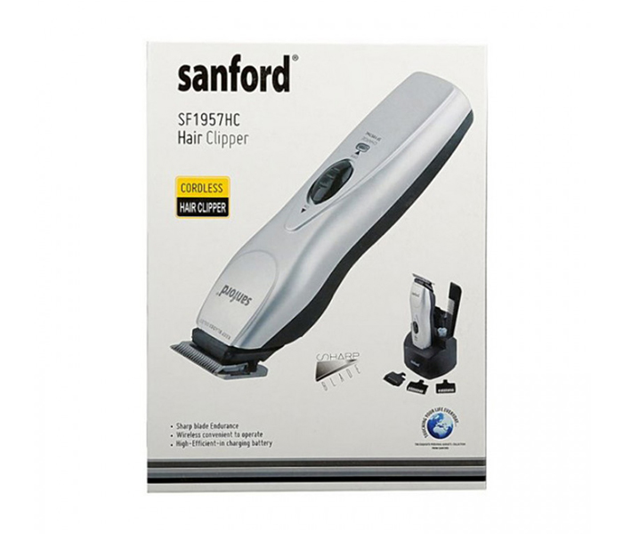 Sanford SF1957HC BS 3 Watts Rechargeable Cordless Hair Clipper - Silver - Zoom Image 2