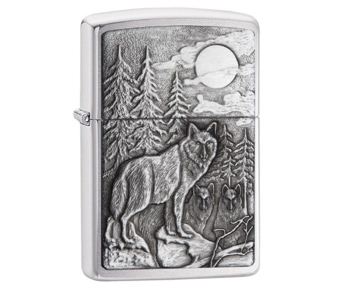 Zippo 20855 200 Timber Wolves Lighter Silver - Zoom Image 4