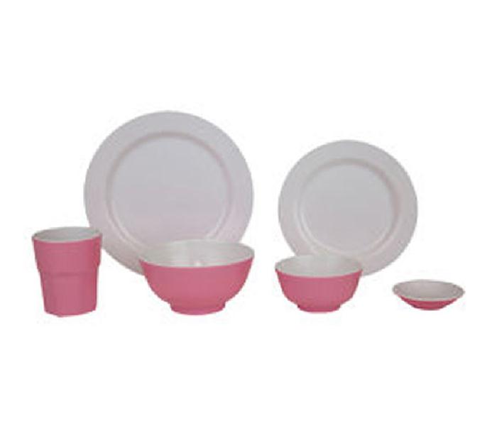 Royalford RF7344 Melamine Ware Dinner Set - Pink, 30 Pieces - Zoom Image