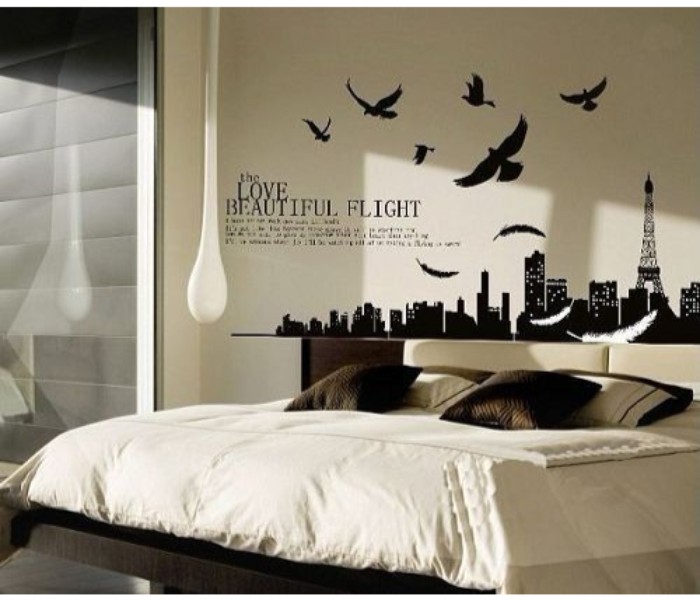  Beautiful Flight quotes wall sticker BQ-10B Black - Zoom Image