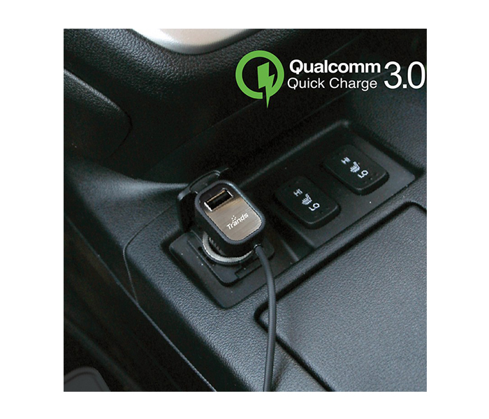 Trands TR-PC3174-V1 Qualcomm Quick Charge 3.0 USB Type C Car Charger - Black - Zoom Image 1