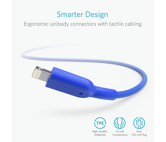 Anker A8434 Powerline II Lightning Cable 10 ft Blue - Zoom Image 3