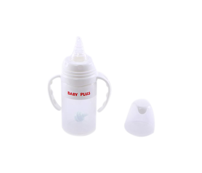 Baby Plus BP6645 110ML Silicone Feeding Bottle with Handle - White - Zoom Image 1