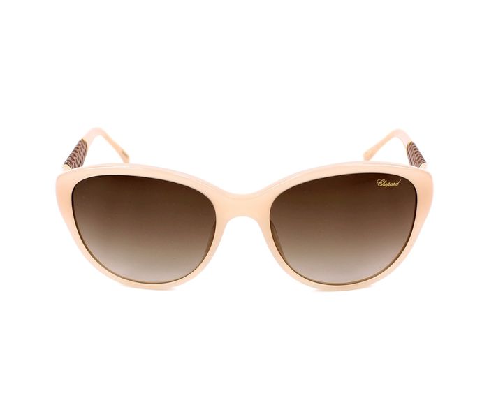 Chopard SCH127 09XA Oval Opaline Beige Frame & Grey Mirrored Sunglasses for Women - Zoom Image 3