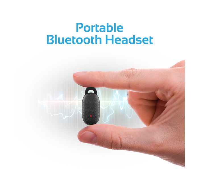 Promate Aria Mini Wireless Headset with Smart Magnetic Car Charging Dock, Black - Zoom Image 4