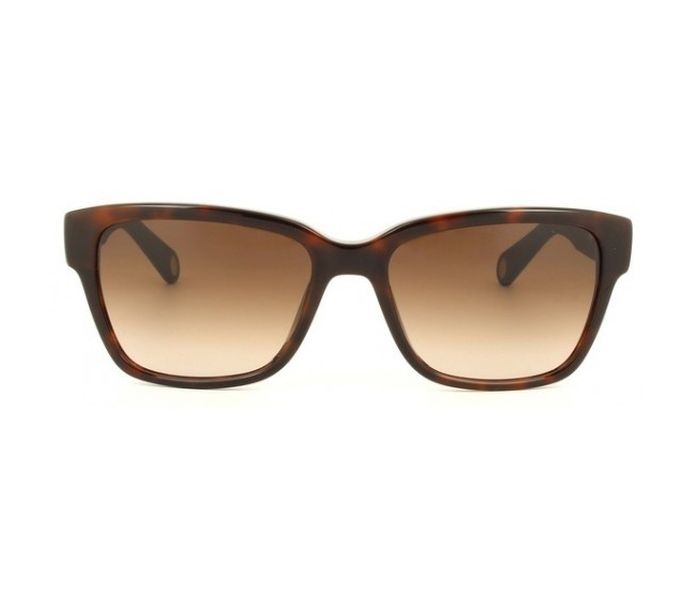 Carolina Herrera SHE645 09XK Wayfarer Brown Paneling Printed Logos Orange Frame Sunglasses for Women - Zoom Image 3