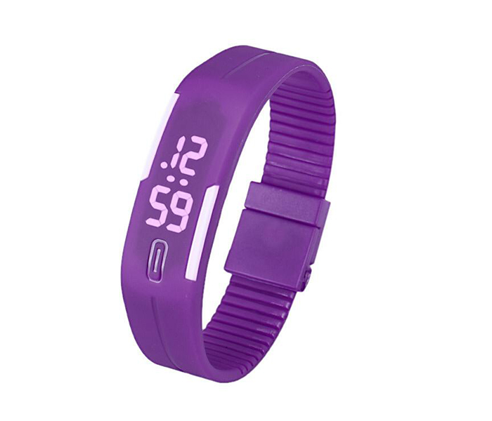 LED Sport Watch Water Resistant Fashionable Digital Bracelet - Purple - Zoom Image