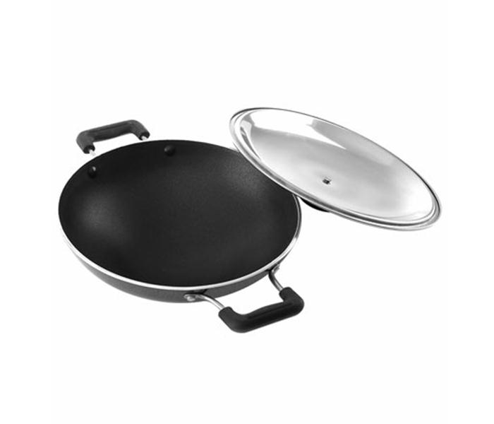 Royalford RF4952 22 cm Appam Pan with Lid - Black - Zoom Image 1