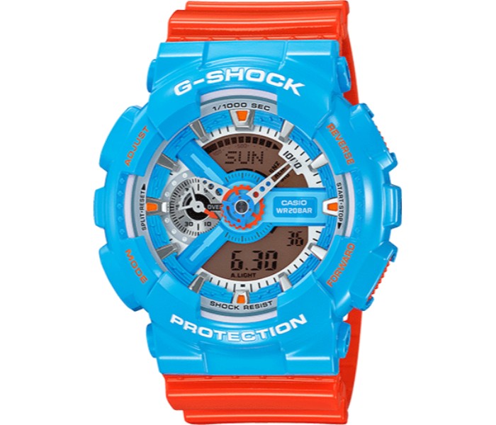 Casio G Shock GA-110NC-2ADR Mens Analog and Digital Watch Red and Blue - Zoom Image