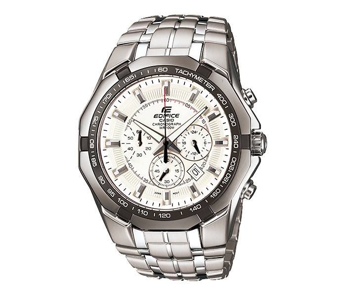 Casio Edifice EF-540D-7AVDF Mens Analog Watch Silver and White - Zoom Image