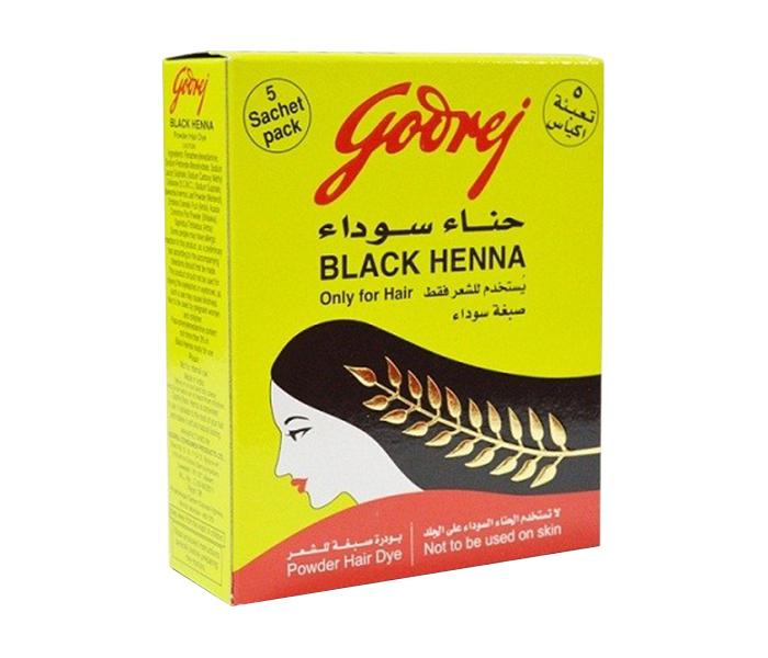 Godrej Black Henna Hair Dye Powder - Pack of 5 - Zoom Image 3