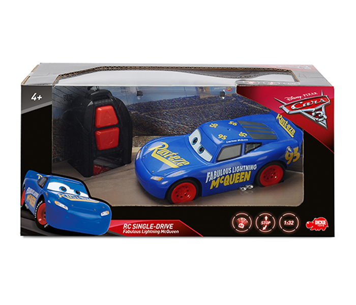 Dickie 203081002 14CM RC Cars 3 Fabulous Lightning McQueen Single Drive - Blue - Zoom Image 2