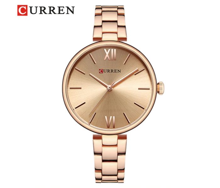 Curren 9017 Quartz Watch For Women Rose Gold - Zoom Image