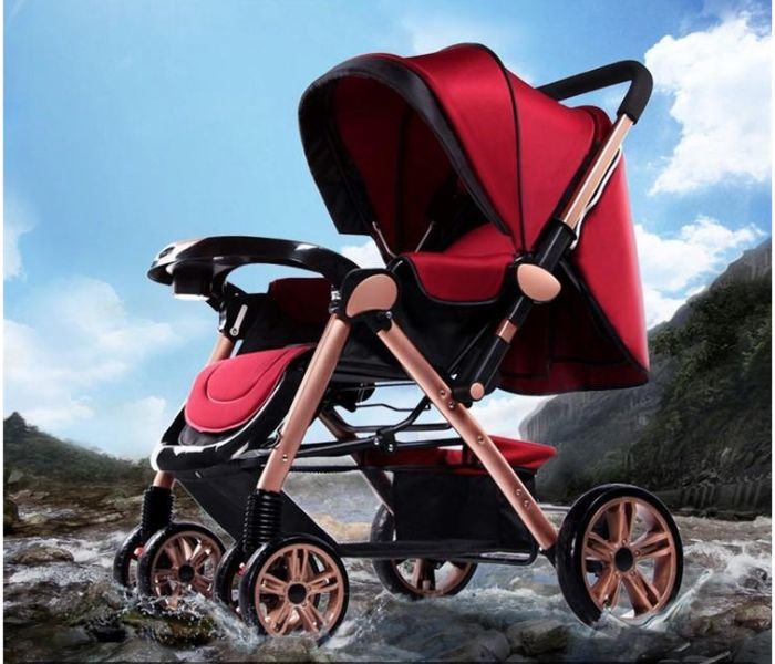 Foldable Anti shock Baby Stroller AR-135-1 Brick Red - Zoom Image 3