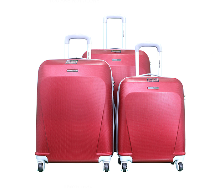 Para John PJTR3118U ABS Trolley Bag Set of 3 Pieces - Burgundy - Zoom Image