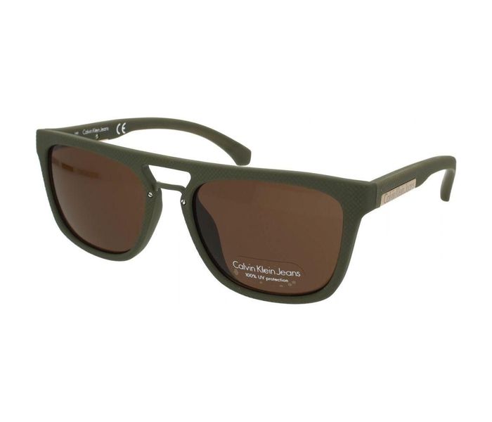 Calvin Klein CKJ801S 308 Square Matte Black Frame & Dark Green Mirrored Sunglasses for Unisex - Zoom Image 2