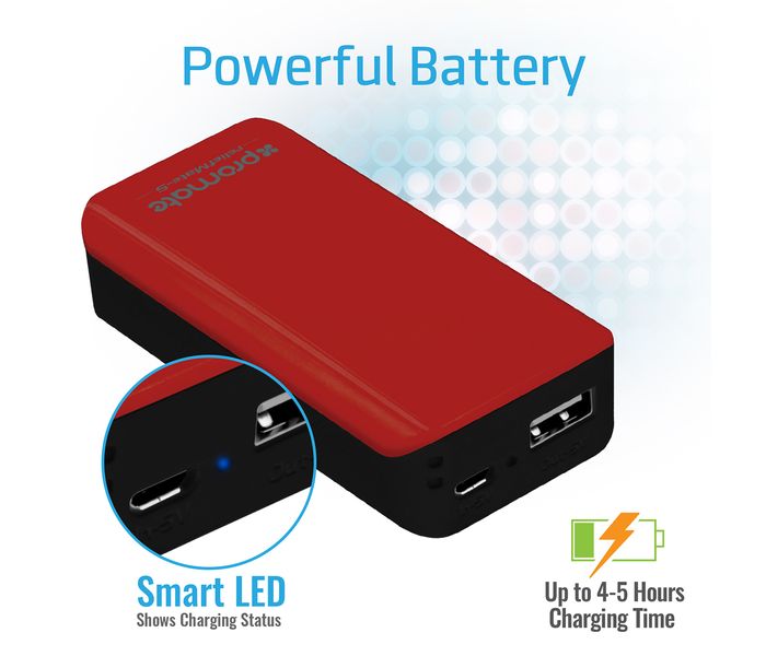 Promate ReliefMate-5 5200 mAh Universal Power Bank, Red - Zoom Image 2