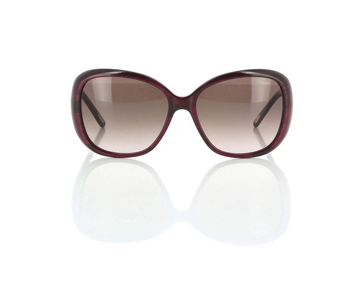 Chopard SCH149S 09E7 Round Bordeaux Pearled & Red Frame and Brown Mirrored Sunglasses for Women - Zoom Image 5