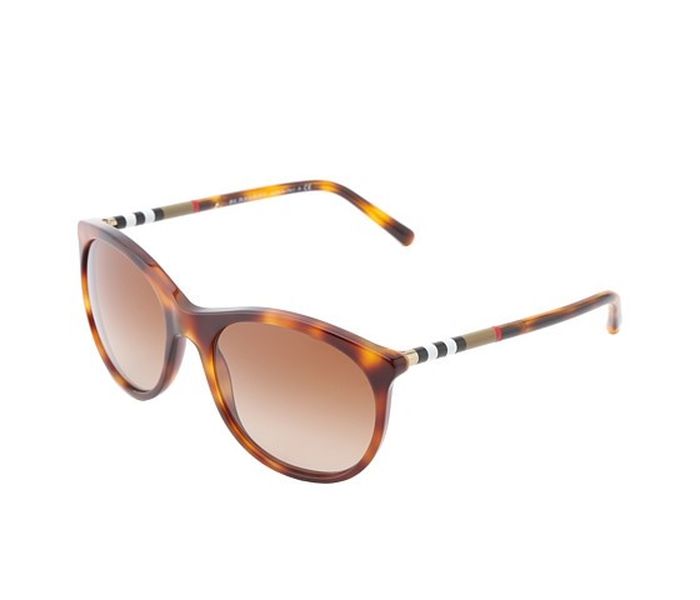 Burberry 0BE4145 331613 Oval Havana Frame & Brown Shaded Mirrored Sunglasses for Women - Zoom Image 5