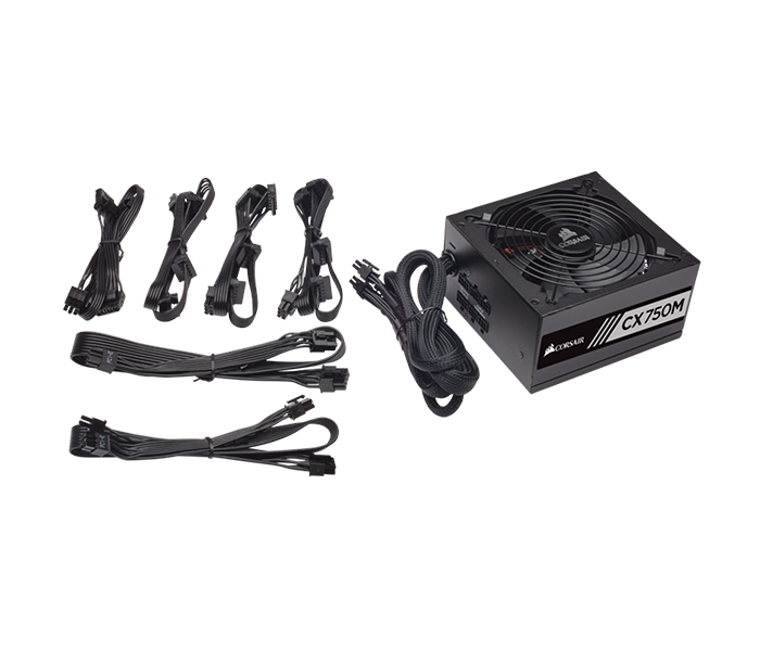 Corsair CP-9020061-UK CX Series CX750M 750W 80 Plus Bronze Certified Modular ATX PSU (2015 Edition) - Black - Zoom Image 5