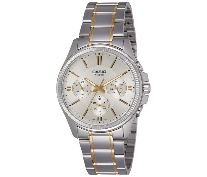 Casio MTP-1375SG-9AVDF (CN) Mens Analog Watch Gold and Silver - Zoom Image 3