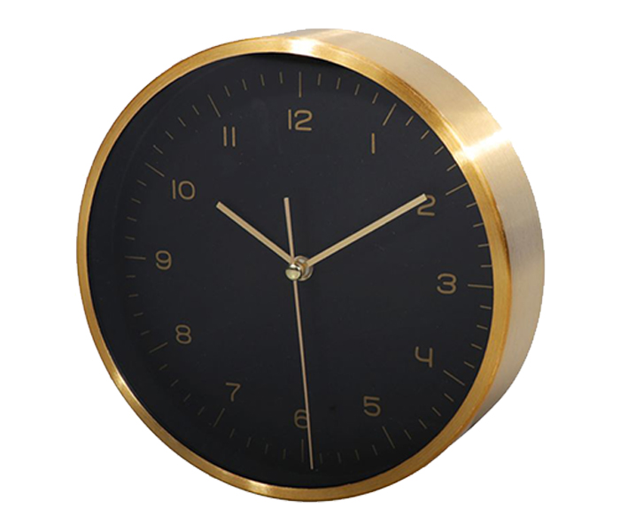 Royalford RF9284 Analog Wall Clock - Black & Gold - Zoom Image