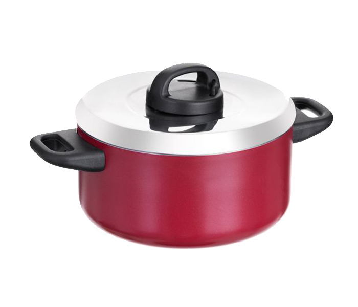 Prestige PR21252 28CM Classique Casserole with Stainless Steel Lid - Red - Zoom Image