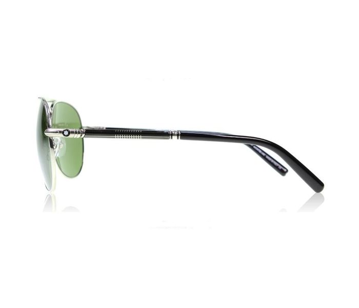 Mont Blanc MB 512S 16R Aviator Silver & Black Frame and Green Mirrored Sunglasses for Unisex - Zoom Image 1