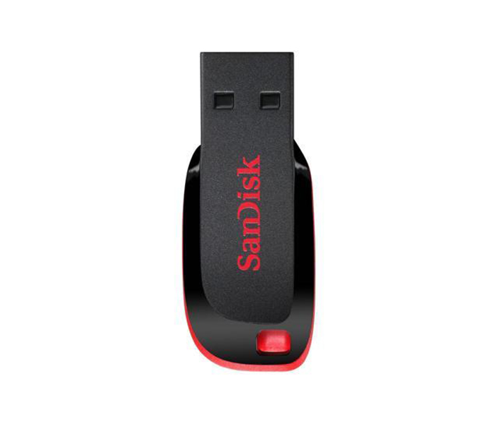 SanDisk SDCZ50-032G-B35 32GB Cruzer Blade USB 2.0 Flash Drive - Black & Red - Zoom Image 2