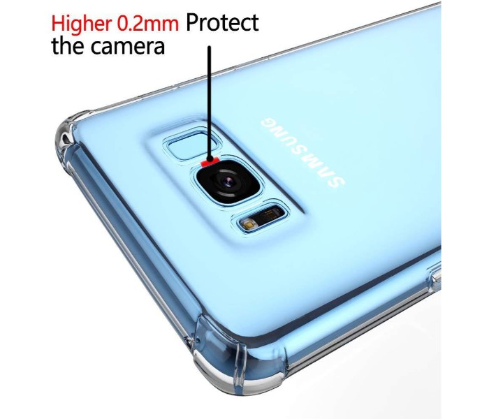 ABS Crystal Clear Reinforced Corners Shock Absorption Protection TPU Case for Samsung S8 Plus ACPS8 Transparent - Zoom Image 5