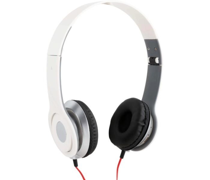 Compact Tri-Fold Design High Definition Single Pin Wired Stereo Headphones - White - Zoom Image 1