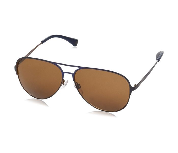 Emporio Armani 0EA2032 312973 Pilot Grey Rubber Frame & Brown Mirrored Sunglasses for Unisex - Zoom Image 4