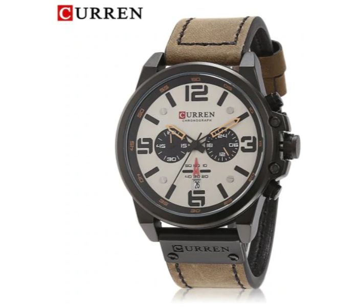 Curren 8314 Luxury Military Sport Watch For Men Brown And Grey - Zoom Image