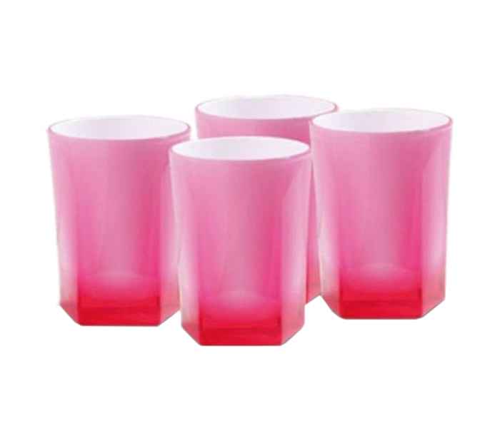 Royalford RF348AG4 Acrylic Glass - 4 Pieces, Pink - Zoom Image