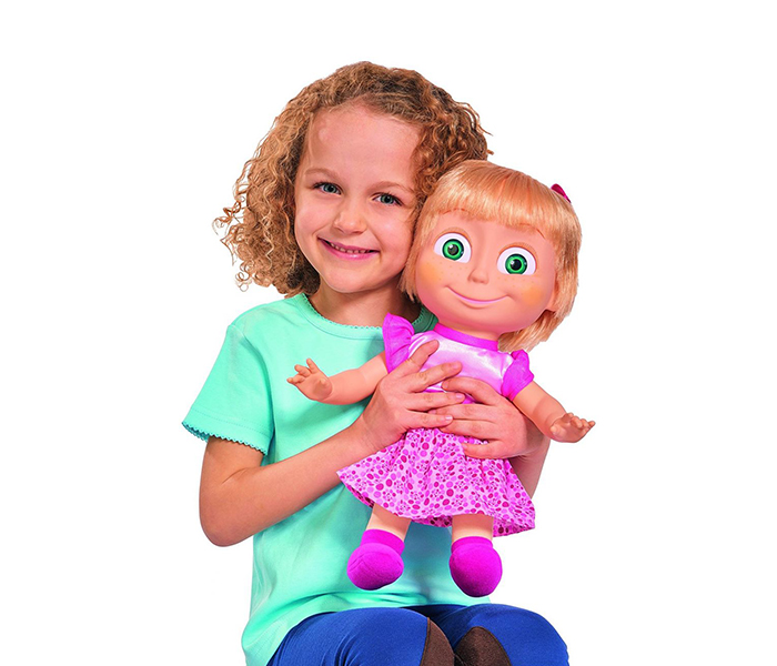 Simba 9307645 50 Cm Masha and The Bear Tickle Me Functional Doll - Pink - Zoom Image 2