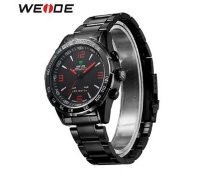 Weide WH 1009MB Mens Analog Watch Black and Red - Zoom Image 1