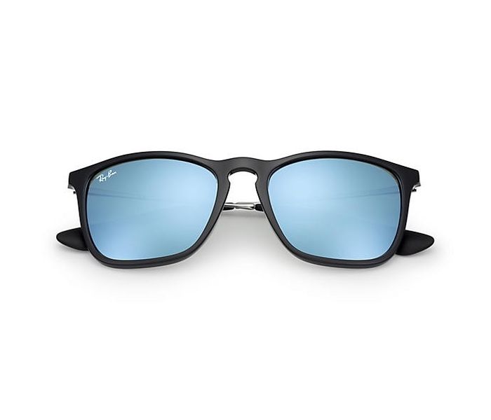 Ray-Ban 0RB4187F 601/30 Wayfarer Black Gunmetal Frame & Silver Mirror Mirrored Sunglasses for Unisex - Zoom Image 1