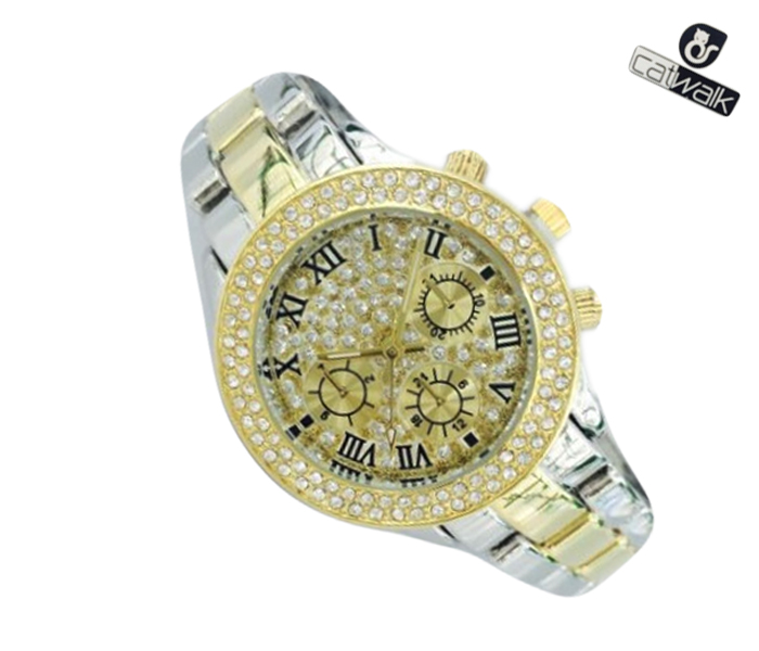 Catwalk CW-966 Genuine quality Fashionable Cz Watch For Women Gold and Silver - Zoom Image