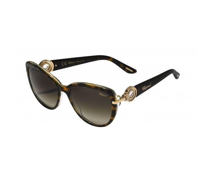 Chopard SCH205S 0781 Wayfarer Brown Frame & Brown Gradient Mirrored Sunglasses for Women - Zoom Image