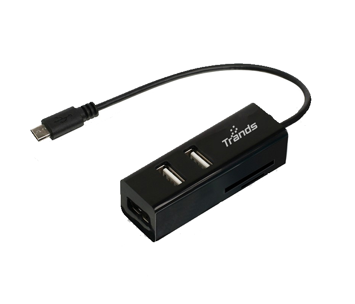 Trands TR-OT1156 Micro USB OTG Card Reader with 2 USB Hub - Zoom Image 2