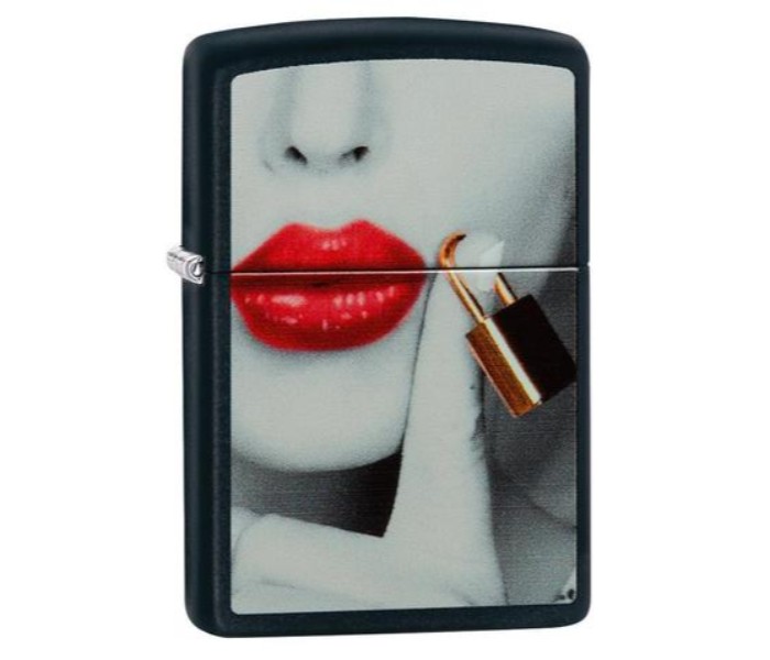 Zippo 29089 Locked Lips Lighter Black - Zoom Image 1