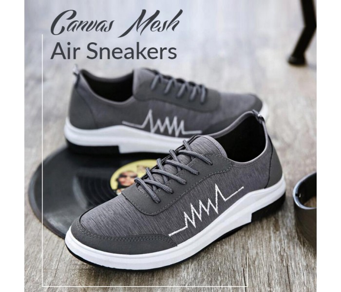 Canvas Mesh Air Walking Sneakers for Men EU43 CWSMG89 Grey - Zoom Image 3