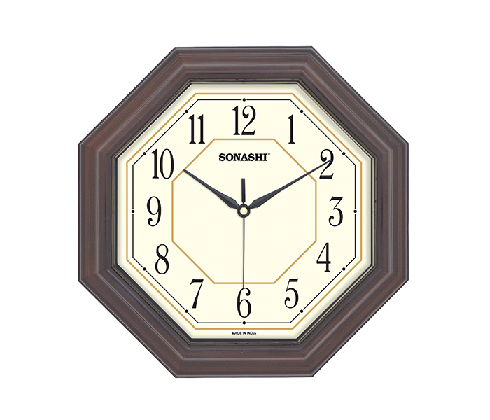 Sonashi SWC-803 Wall Clock, Dark Brown - Zoom Image