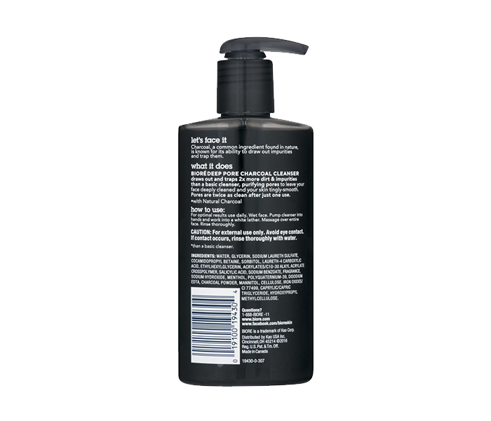 Biore N11920773A Deep Pore Charcoal Cleanser - 200Ml - Zoom Image 1