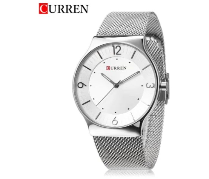 Curren 8304 Casual Quartz Watch For Men Silver - Zoom Image 1