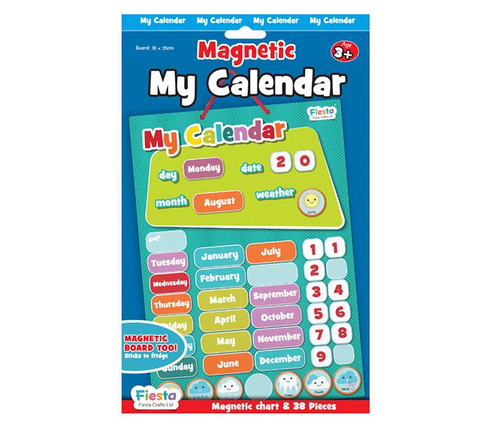 Fiesta Crafts T-2399 Small My Calendar Magnetic Chart Blue - Zoom Image 1