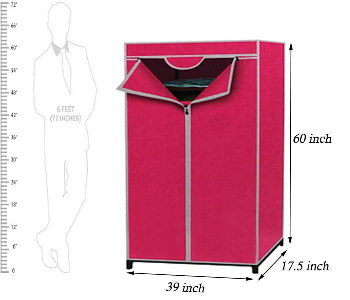 Large Size 3111 Collapsible Wardrobe (105x45x170) - Zoom Image 3