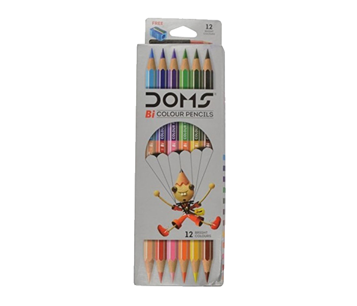 DOMS DM-7172 12 Shades Hexagonal Bi-Color Pencil Box - Zoom Image