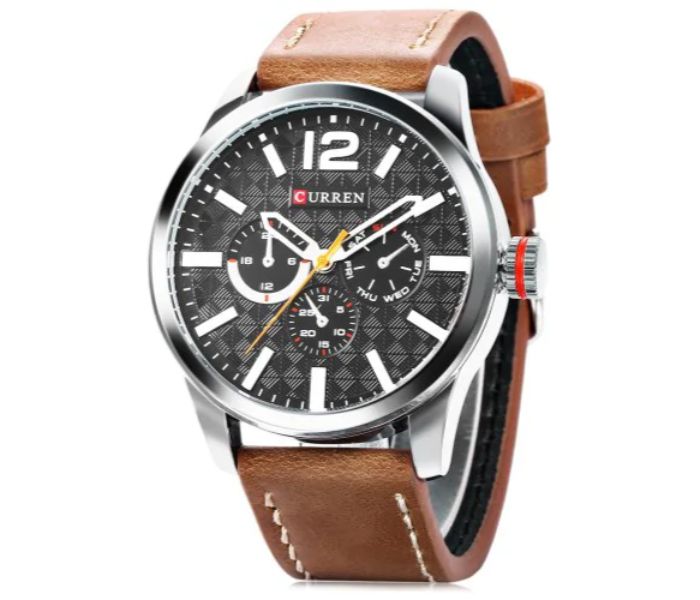 Curren 8247 Analog Quartz Watch For Men Coffee - Zoom Image