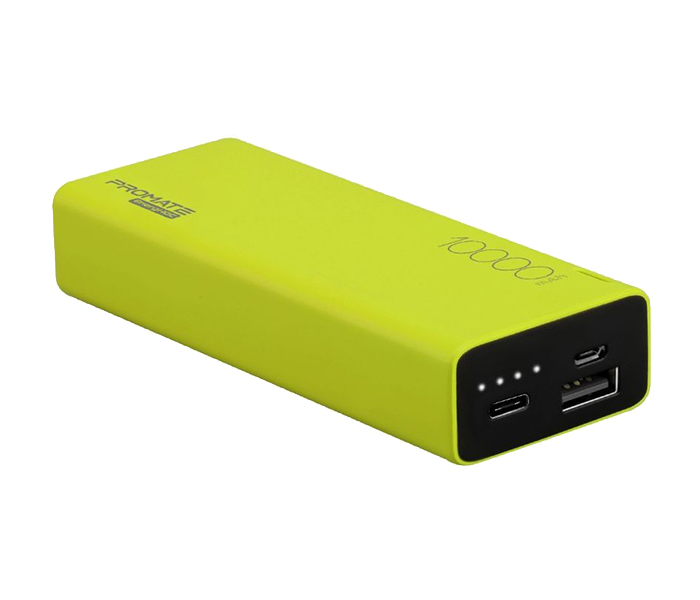 Promate ENERGI-10C 10000mAh High Capacity Lightweight Power Bank - Green - Zoom Image 6